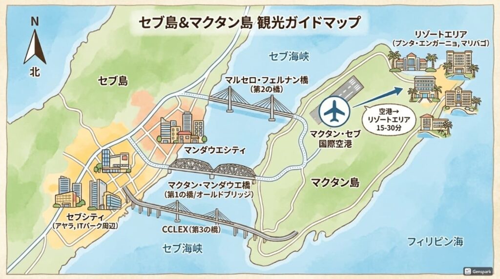 セブ島＆マクタン島観光ガイドマップ
