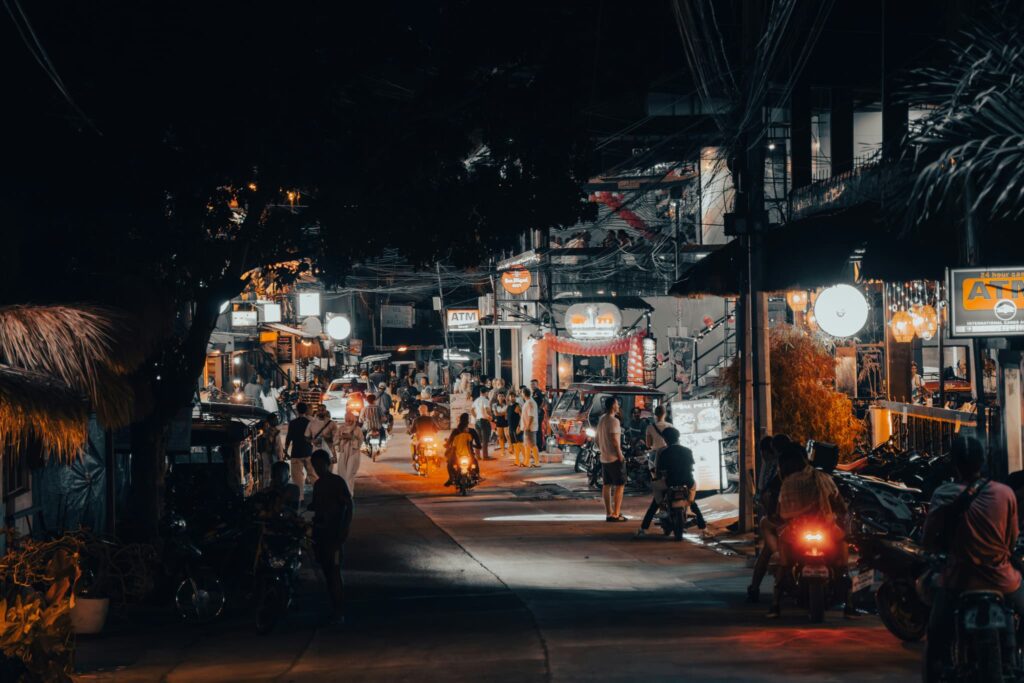 モアルボアル（Moalboal）の夜の様子