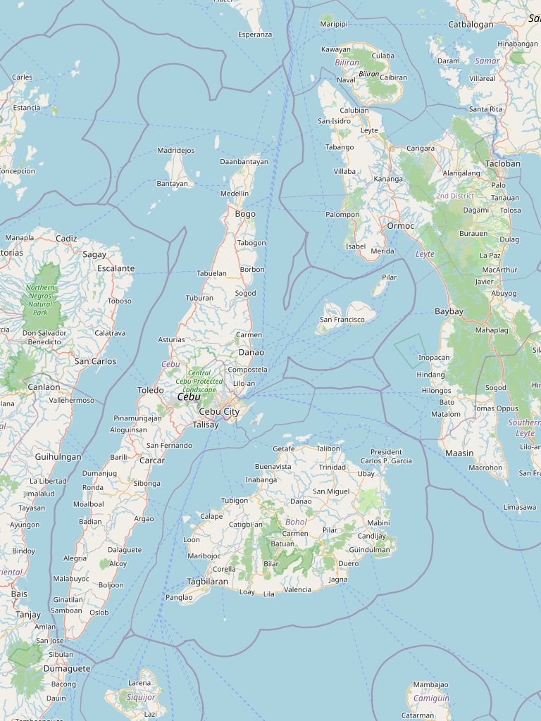 セブ島周辺の地図